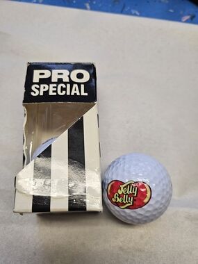 Jelly Belly Logo Golf Ball - White with Red & Yellow Logo